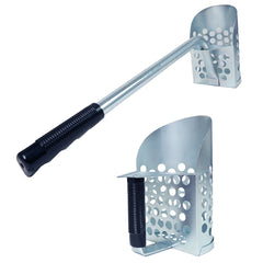 Dune Scoops Galvanized Metal Long Handle Sand Scoop and Heavy Duty Large Scoop for Metal Detecting