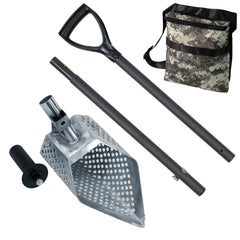 Dune Scoops Anaconda 11.5 x 6" Stainless Metal Detector Sand Scoop w/ 2 mount options