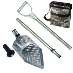 Dune Scoops Anaconda 11.5 x 6" Stainless Metal Detector Sand Scoop w/ 2 mount options