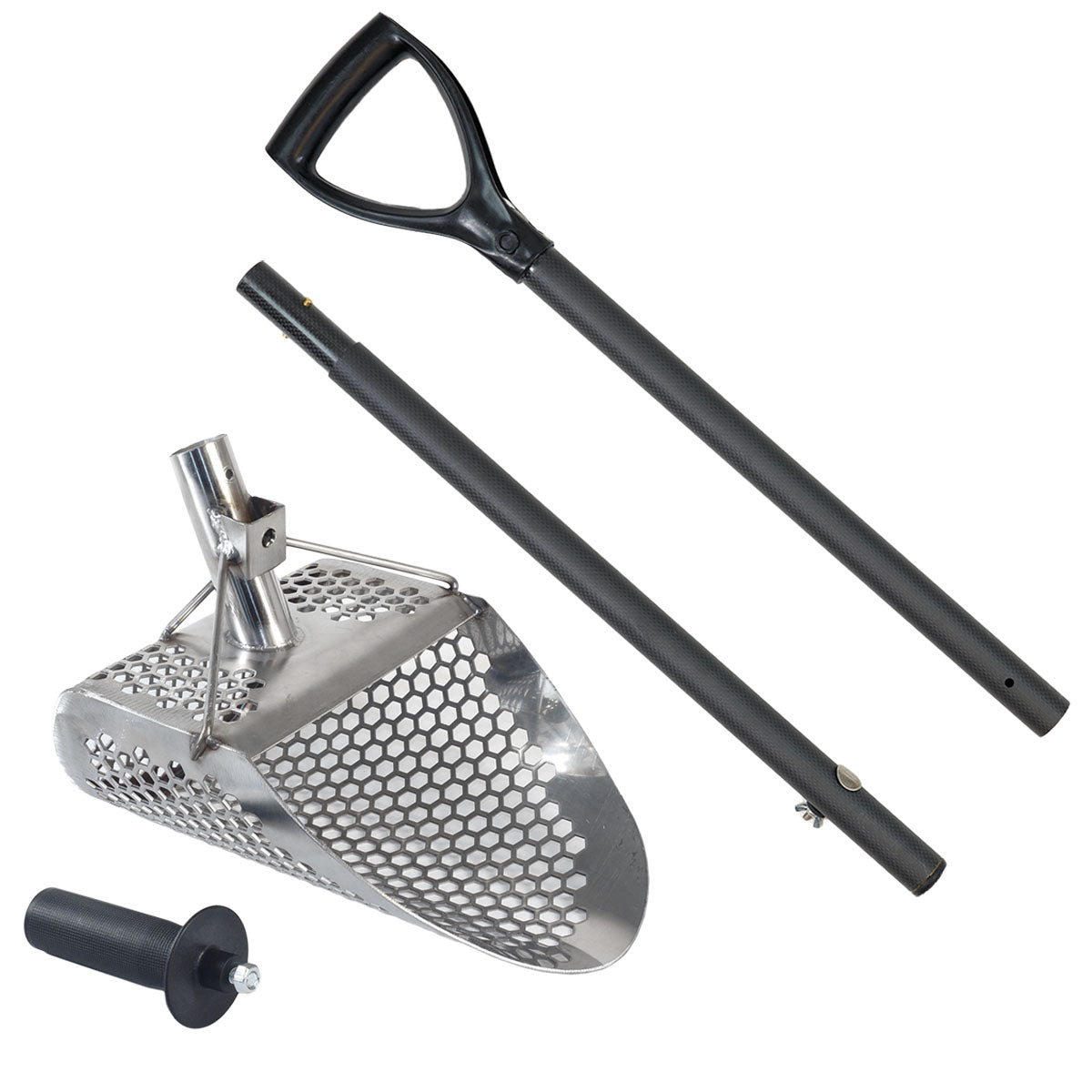 Dune Scoops Hydra 11" x 8" Stainless Metal Detector Sand Scoop with 2 mount options