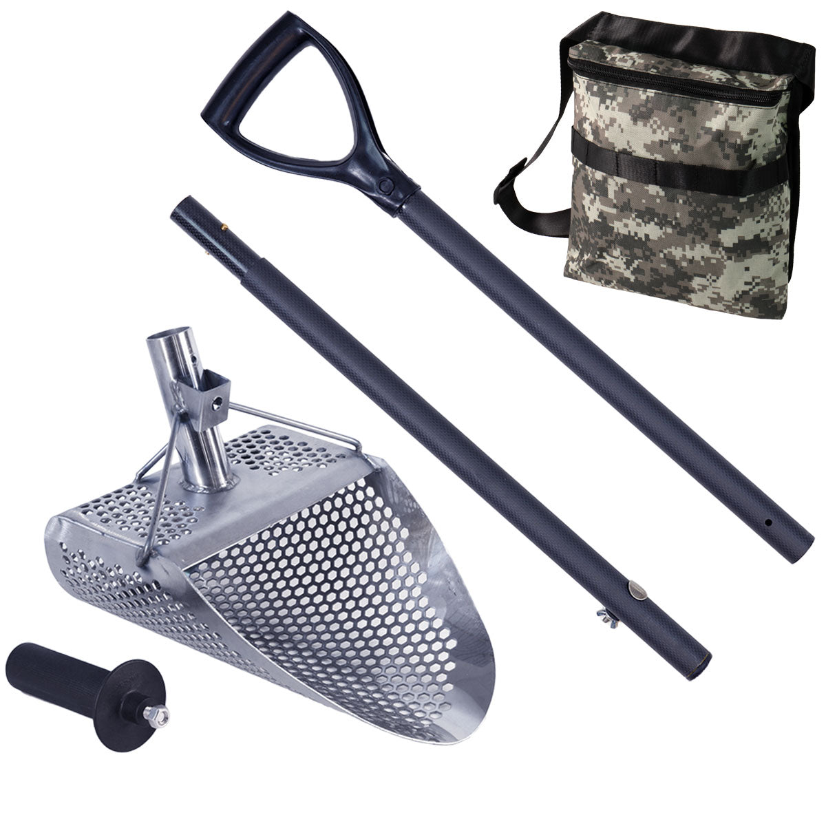 Dune Scoops Kraken 11" x 8" Stainless Steel Metal Detector Sand Scoop w/ 2 mount holes