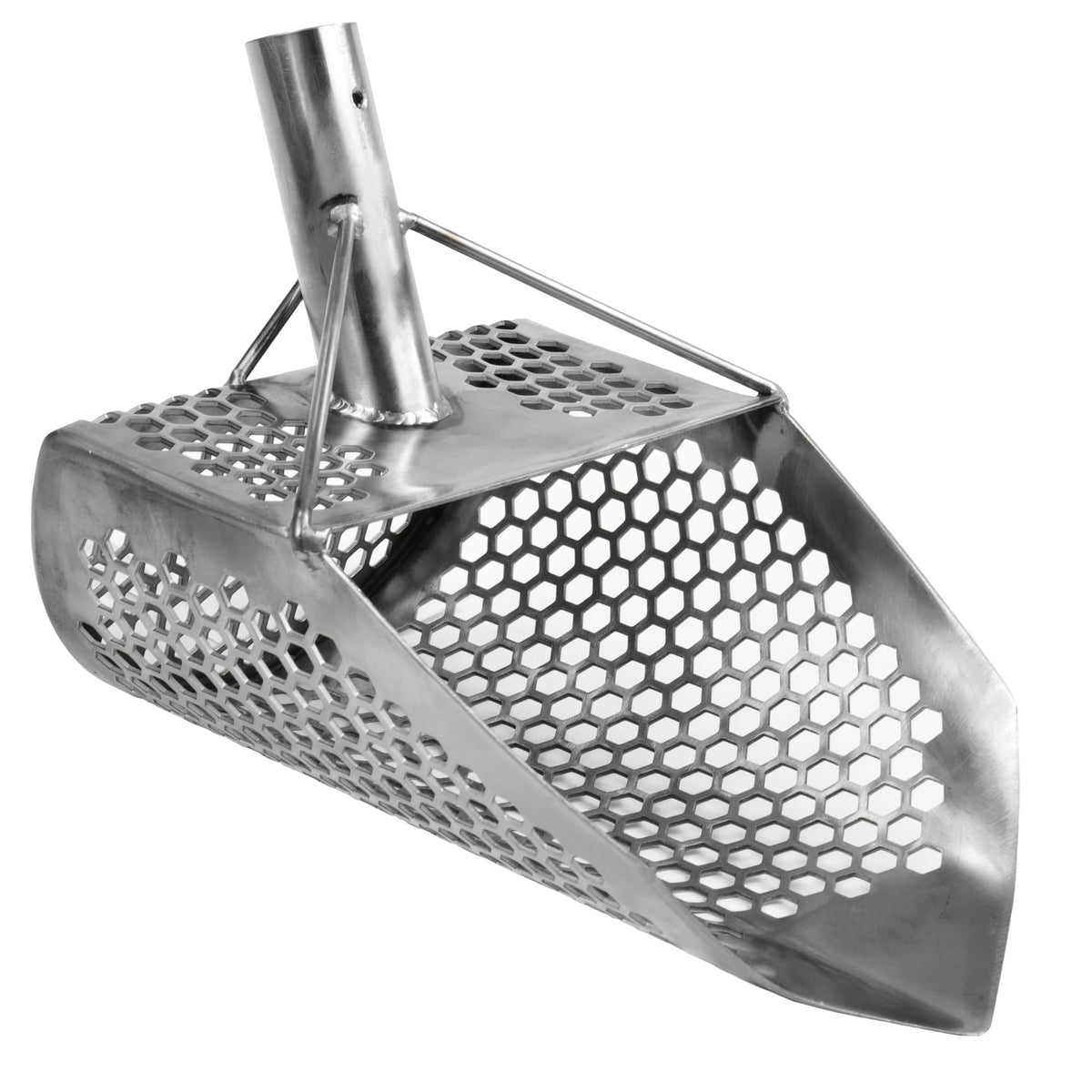 Dune Scoops Orca 11.5 x 8 Stainless Steel Sand Scoop with 10 mm Holes & Pointed Tip